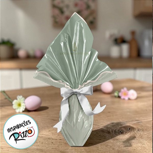 Saco Express 39x39cm para Ovos de 350g a 500g - Lavie Salvia - 25 unidades - Cromus - Rizzo