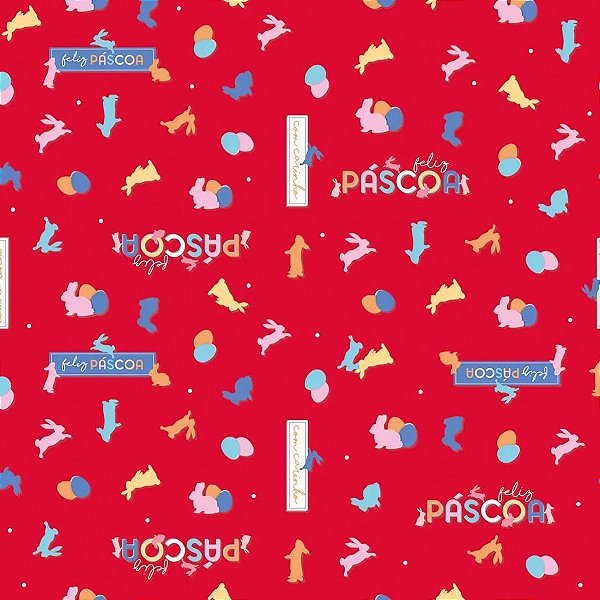 Folha para Ovos de Páscoa Feelings Vermelho 69x89cm - 5 unidades - Cromus - Rizzo