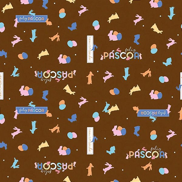 Folha para Ovos de Páscoa Feelings Marrom 69x89cm - 5 unidades - Cromus - Rizzo