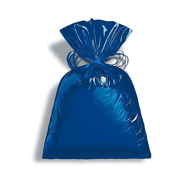 Saco Metalizado com Aba Adesiva Classic Blue 8x8cm - 100 unidades - Cromus - Rizzo Embalagens