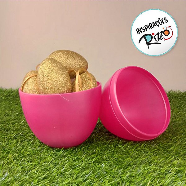 Ovo Cápsula Pink de Plástico - 17cm - 1 unidade - Rizzo