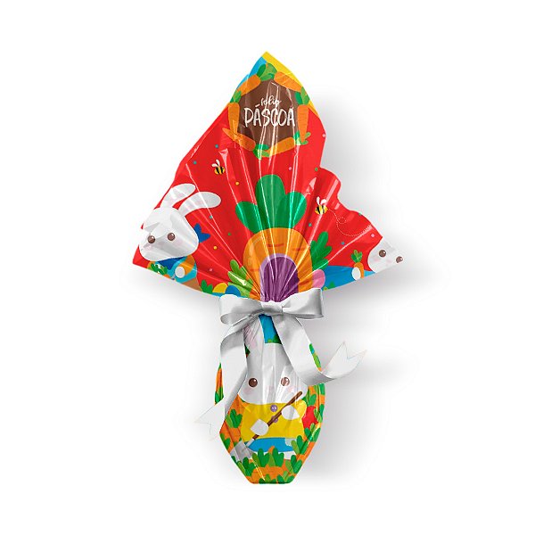 Saco Express 32x32cm para Ovos de 150g a 200g - Horta Feliz Vermelho - 25 unidades - Cromus - Rizzo