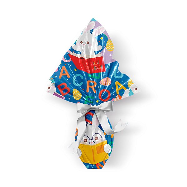 Saco Express 24x24cm para Ovos de 100g a 150g - ABC Azul - 5 unidades - Cromus - Rizzo