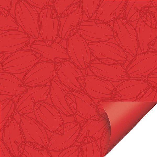 Folha para Ovos de Páscoa Double Face Chocolux Vermelho 69x89  - 25 unidades - Cromus - Rizzo