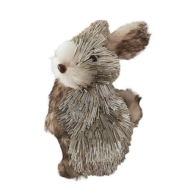 Coelho Decorativo Cromado - 1 unidade - Rizzo