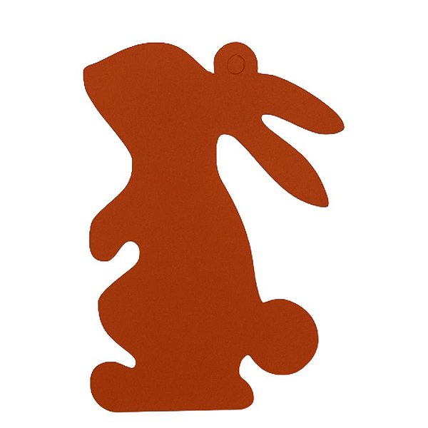 Tag Coelho de Páscoa Laranja - 7,5x10,5cm - 5 unidades - Rizzo