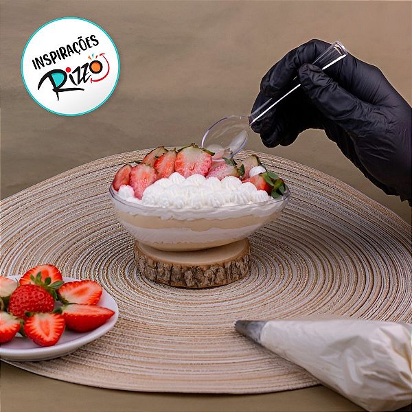Casca de Acrílico Ovo Diamante G (350g) com Colher - 4 unidades - BlueStar - Rizzo