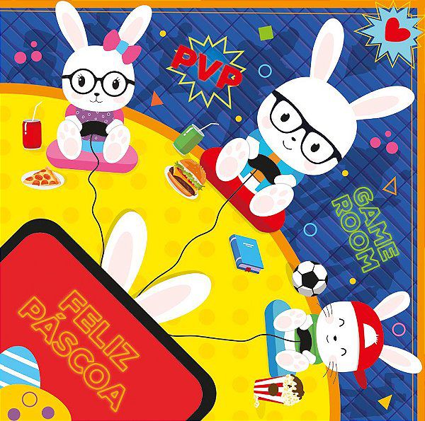 Saco Express 49x49cm para Ovos de 150g a 1kg - Game - 05 unidades - Cromus Páscoa - Rizzo Embalagens