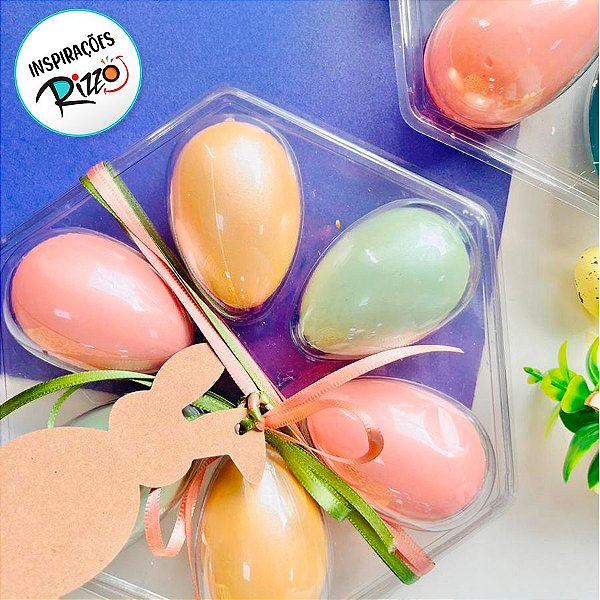 Blister 6 Ovos de Páscoa - 50g - Cristal - 5 unidades - Rizzo