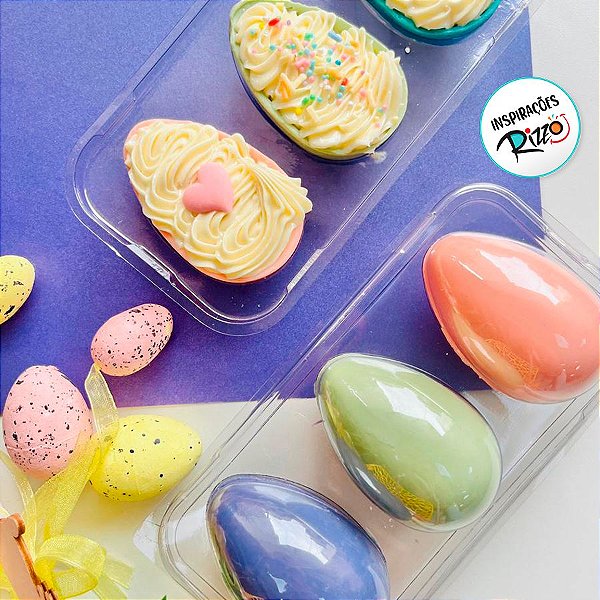 Blister 3 Ovos de Páscoa - 50g - Cristal - 5 unidades - Rizzo