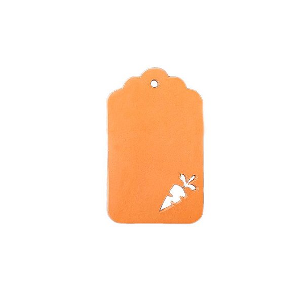 Tag Decorativa Cenoura de Páscoa Laranja - 5,5x9cm - 5 unidades - Rizzo