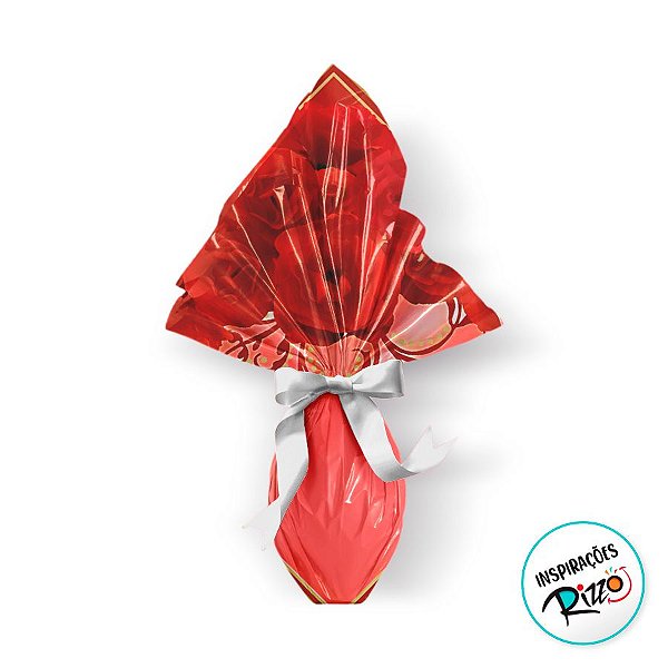 Saco Express 37,5x37,5cm para Ovos de 250g a 350g - Rosas Vermelhas - 5 unidades - Cromus - Rizzo