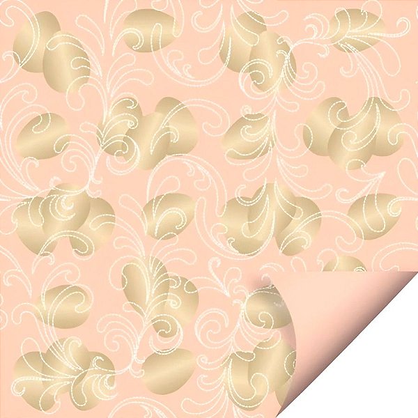 Folha para Ovos de Páscoa Double Face Ovos de Ouro Coral 69x89cm  - 5 unidades - Cromus - Rizzo
