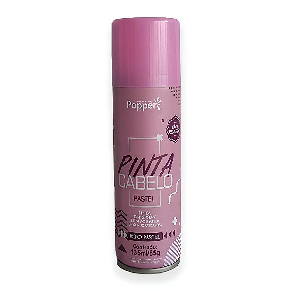 Tinta Temporária Spray para Cabelo - Roxo Pastel - 135ml/85g - 1 unidade - Popper - Rizzo