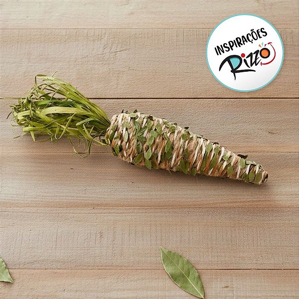 Cenoura Decorativa de Linha Rústica - 25cm - 1 unidade - Cromus - Rizzo