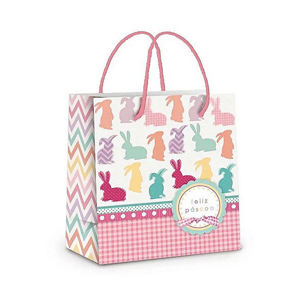 Sacola de Papel PP 13cm - Páscoa  - 10 unidades - Cromus - Rizzo