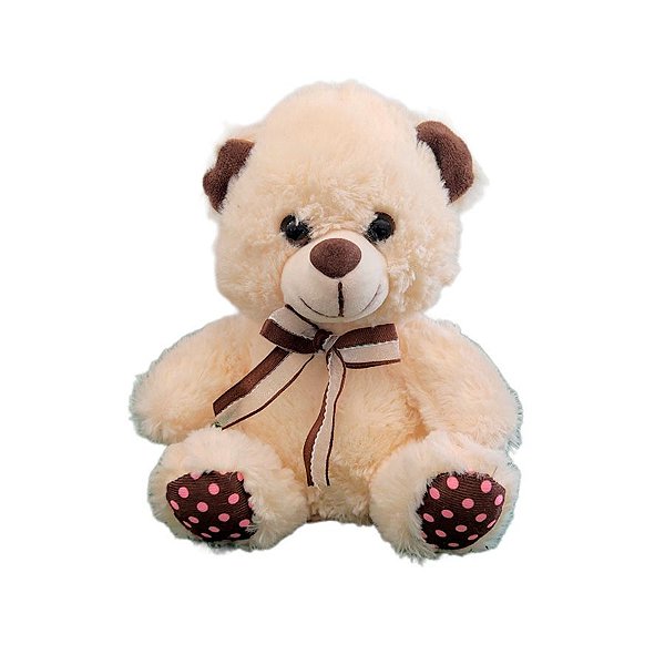 Urso de Pelúcia - Bege - 22cm - 1 unidade - Rizzo