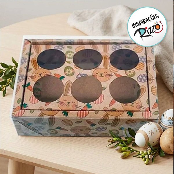 Caixa Base Brigadeiro - Páscoa Kraft - N1 (9cm x12cm x4cm) - 5 unidades - Assk - Rizzo