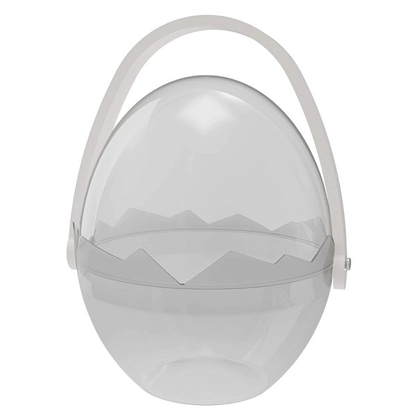 Cesta de Páscoa Ovo com Alça - Cristal - 1 unidade - Rizzo