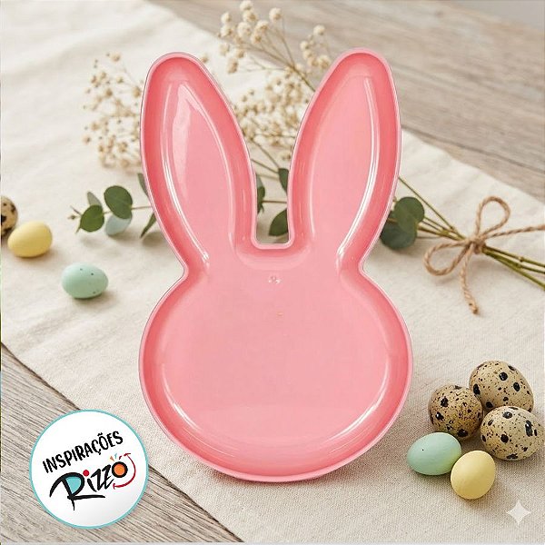 Bandeja Decorativa - Coelho Rosa - 1 unidade - Rizzo