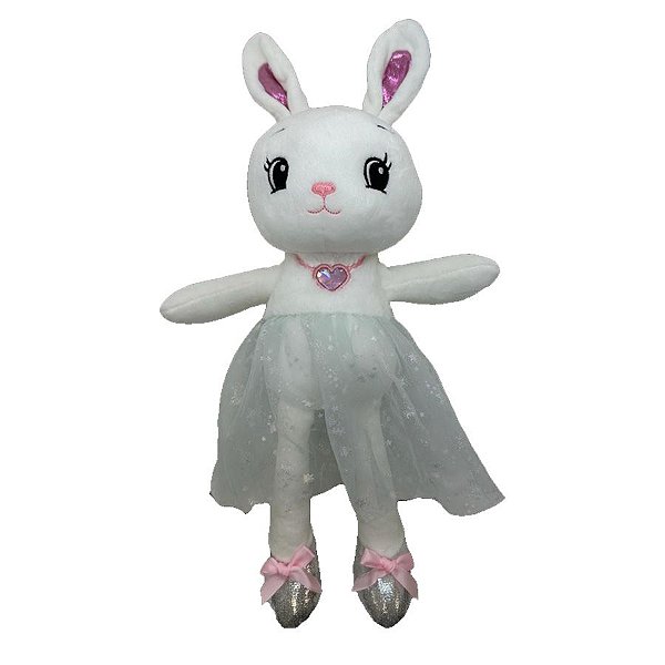 Coelha Bailarina de Pelucia - Azul - 41cm - 1 unidade - Rizzo