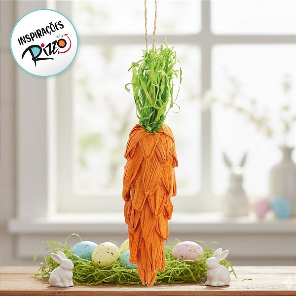 Cenoura Decorativa - 21cm - 1 unidade - Cromus - Rizzo