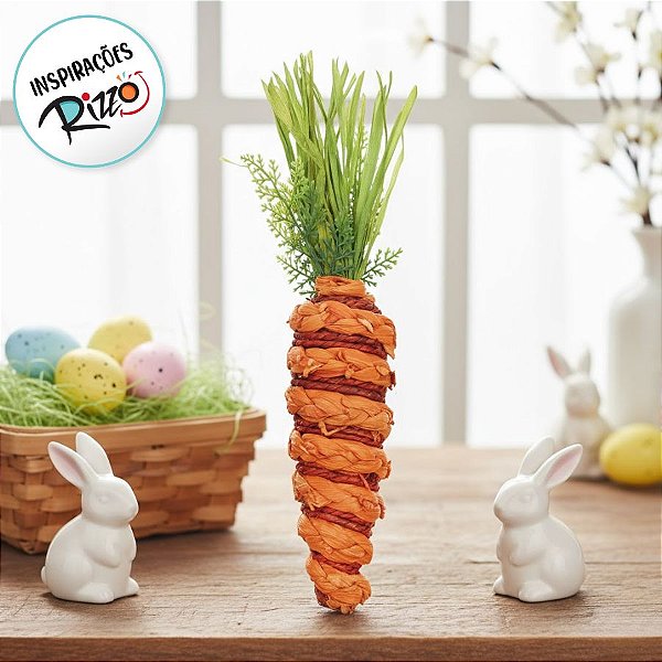 Cenoura Decorativa - 31cm - 1 unidade - Cromus - Rizzo