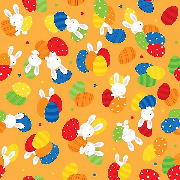 Folha para Ovos de Páscoa Mundo Dos Ovos Laranja 69x89cm - 25 unidades - Cromus - Rizzo