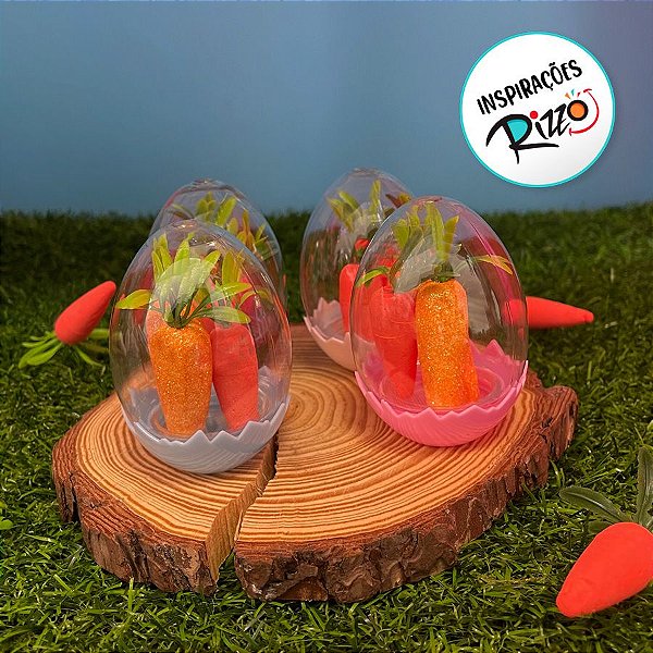 Ovinho Transparente Casquinha Azul - 7cm - 10 unidades - Rizzo