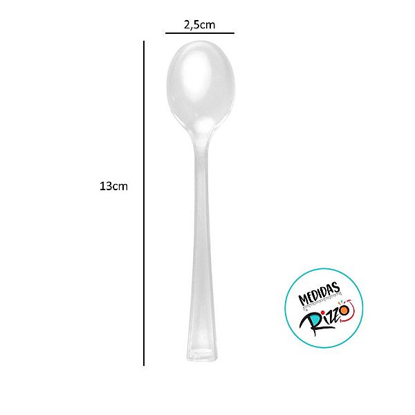 Colher Resistente para Ovo de Colher Azul Tiffany - 13cm - 50 unidades - BlueStar - Rizzo