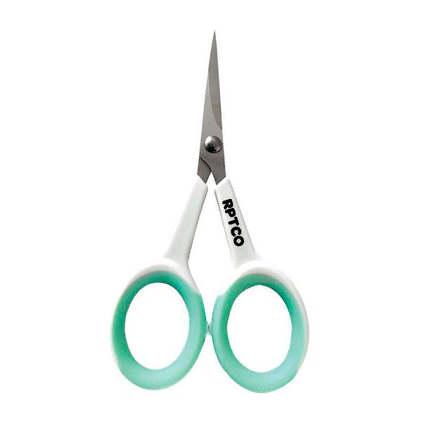 Tesoura de Precisão - Verde Água e Branca - 10,5cm - 1 unidade - RPTCO - Rizzo
