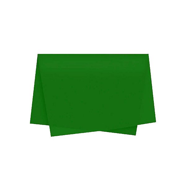 Papel de Seda - 50x70cm - Verde Bandeira - 10 unidades - Rizzo