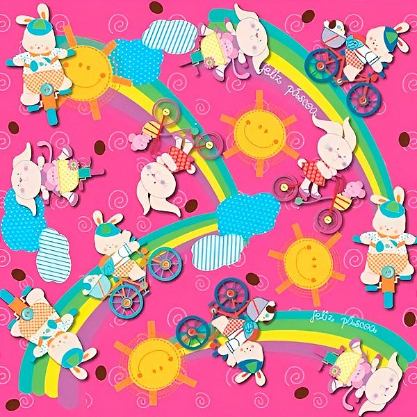 Folha para Ovos de Páscoa Metalizado Ciclopáscoa Pink 69x89cm - 5 unidades - Cromus - Rizzo