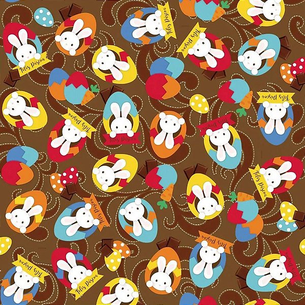 Folha para Ovos de Páscoa Metalizado Chocovo Marrom 69x89cm  - 5 unidades - Cromus - Rizzo