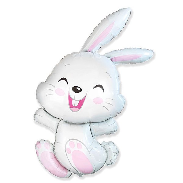 Balão de Festa Metalizado 44'' 111cm - Bunny Pink - 1 unidade - Rizzo