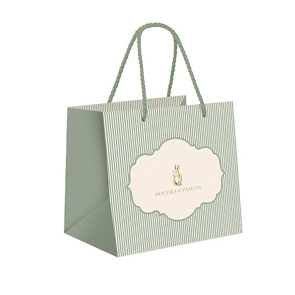 Sacola Premium para Caixa Meio Ovo - Lavie Salvia - 1 unidade - Cromus - Rizzo