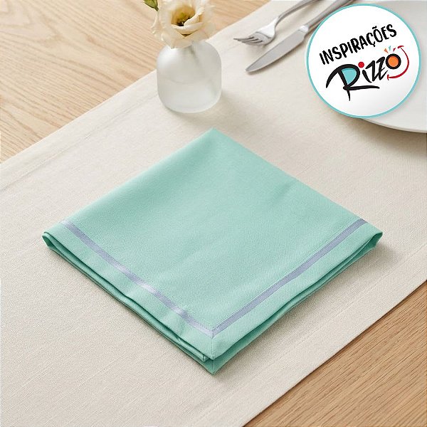 Guardanapo de Tecido - Verde Agua - 1 unidade - Cromus - Rizzo