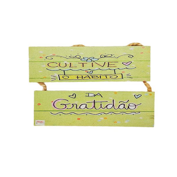 Placa Decorativa em MDF - Gratidão - 1 unidade - Rizzo