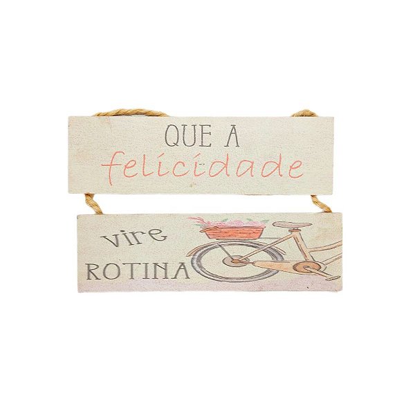 Placa Decorativa em MDF - Felicidade - 1 unidade - Rizzo