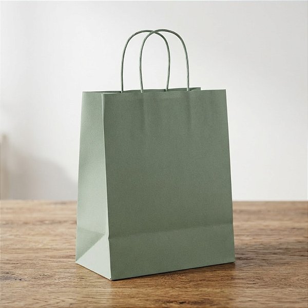 Sacola de Papel G 32x26,5x13cm - Eucalipto - 10 unidades - Cromus - Rizzo