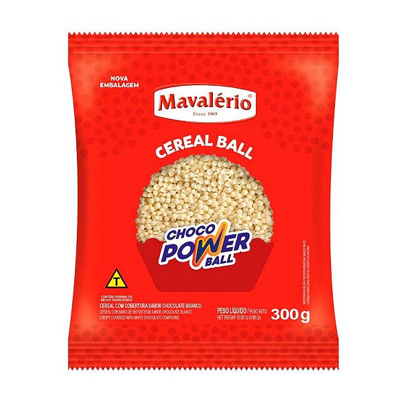 Choco Power Ball Micro Chocolate Branco 300 g Mavalério Rizzo Confeitaria