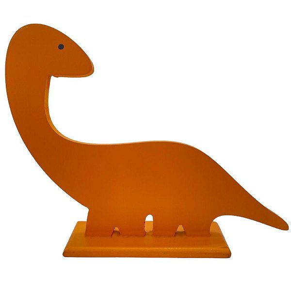 Enfeite MDF - Dinossauro - Laranja - 16cm - 1 unidade - Rizzo