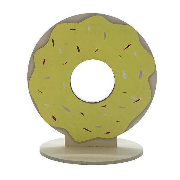 Donut MDF - Amarelo - 16,5cm - 1 unidade - Rizzo