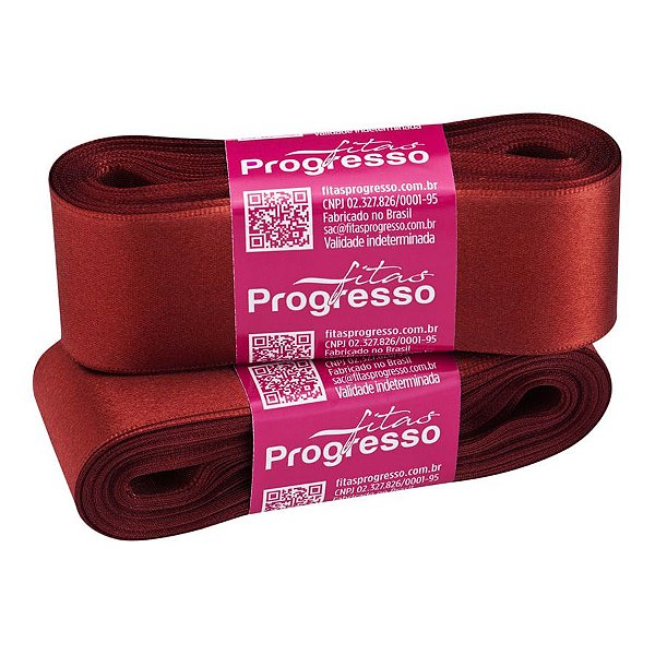 Fita de Cetim 38mm nº9 - 10m Cor 1383 Terra - 1 unidade - Fitas Progresso - Rizzo