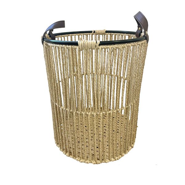 Cesta Decorativa de Corda com Alça Curta M - 35x35x40cm - 1 unidade - Rizzo