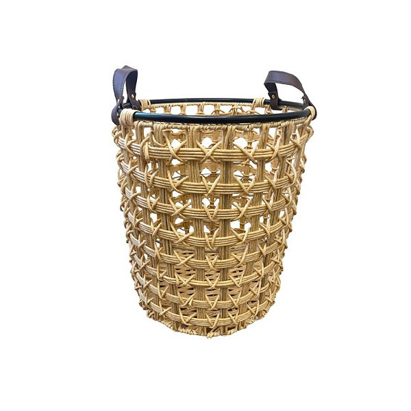 Cesta Decorativa Trançada com Alça Curta P - 30x30x35cm - 1 unidade - Rizzo
