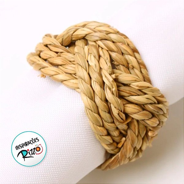 Porta Guardanapo Trançado - Palha - 5x5cm - 1 unidade - Rizzo - Rizzo