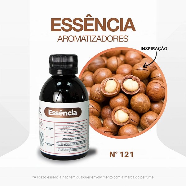 Essência Macadamia Concentrada para Ambientes N°121 - 100 g - 1 unidade - Rizzo
