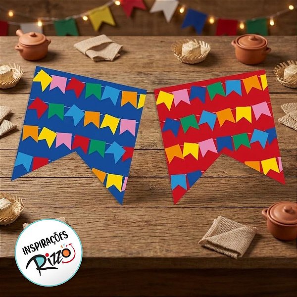 Bandeira Grande Decorativa - Festa Junina Arraiá - 1 unidade - Cromus - Rizzo