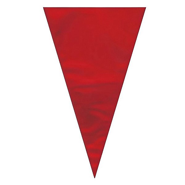 Cone Metalizado Vermelho 18x30cm - 50 unidades - Cromus - Rizzo